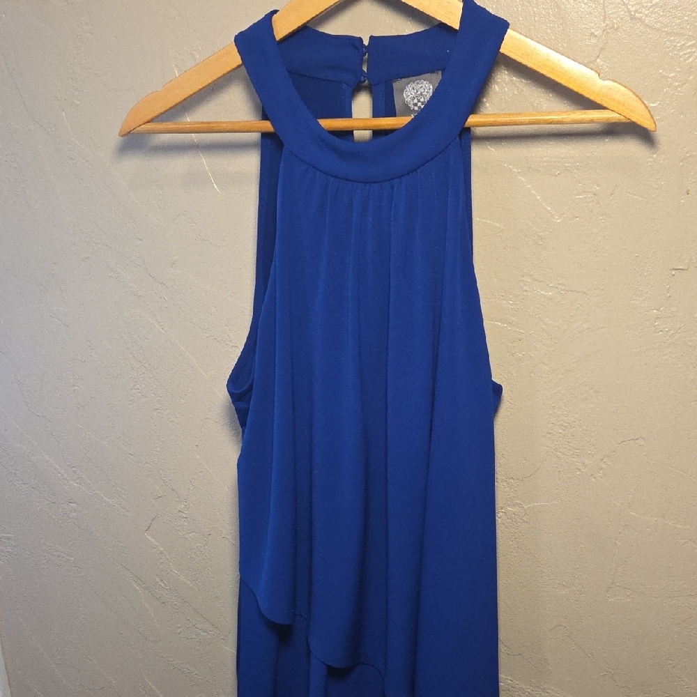 Vince Camuto Cobalt Blue Sleeveless Halter Dress Size Med